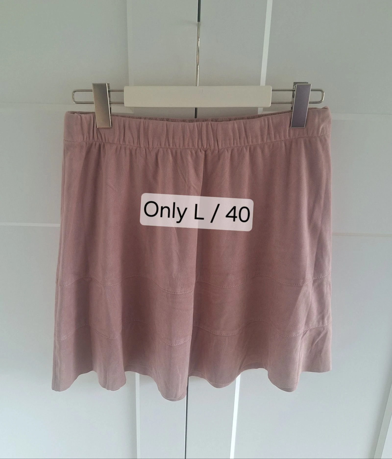 Apenas saia de seda rosa claro tamanho L/40 – photo 4